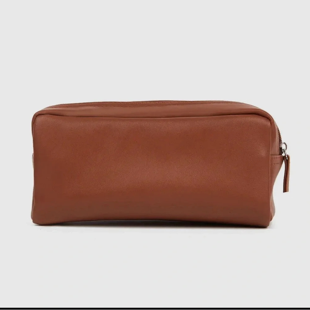 Portable Brown Cosmetic Bag Waterproof